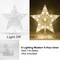 Christmas Tree Topper Star, 8.3" Crystal Star Tree Topper Lighted with Led Warm Lights, Battery Operated Outdoor Tree Toppers for Xmas Decoration, Star Ornament for Christmas Tree